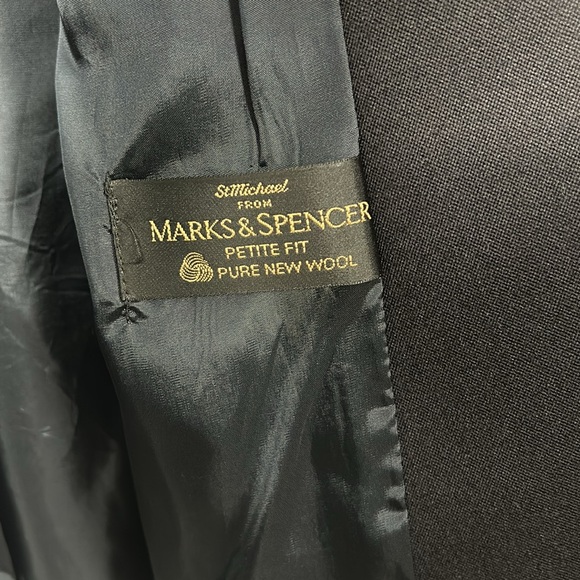 Marks & Spencer Dark Navy 100% Wool Single Breasted Blazer EUR 38 petite fit - Picture 13 of 16